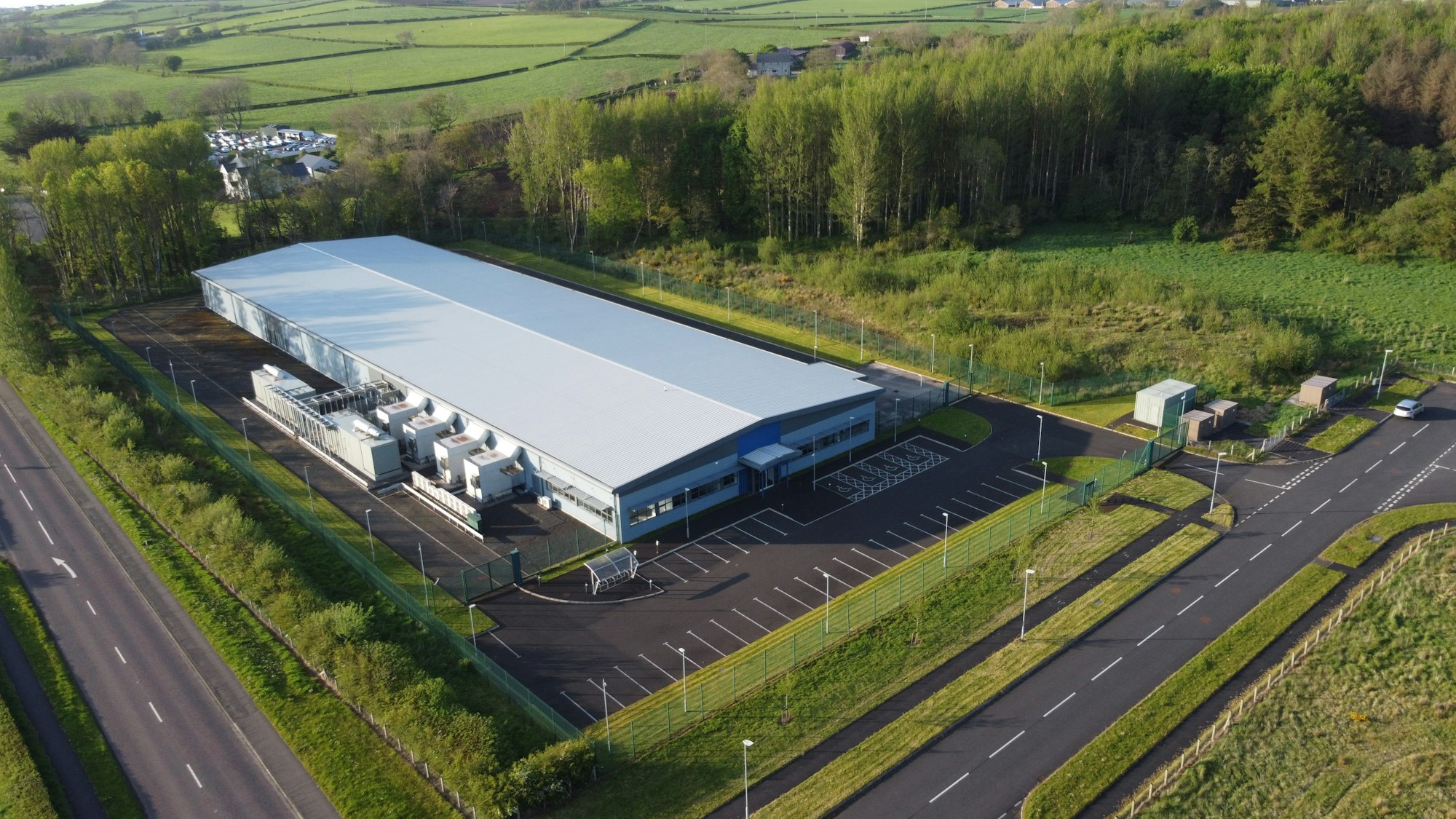 Aerial view of the Elysée Ergates Industrial Area facility, Cyprus