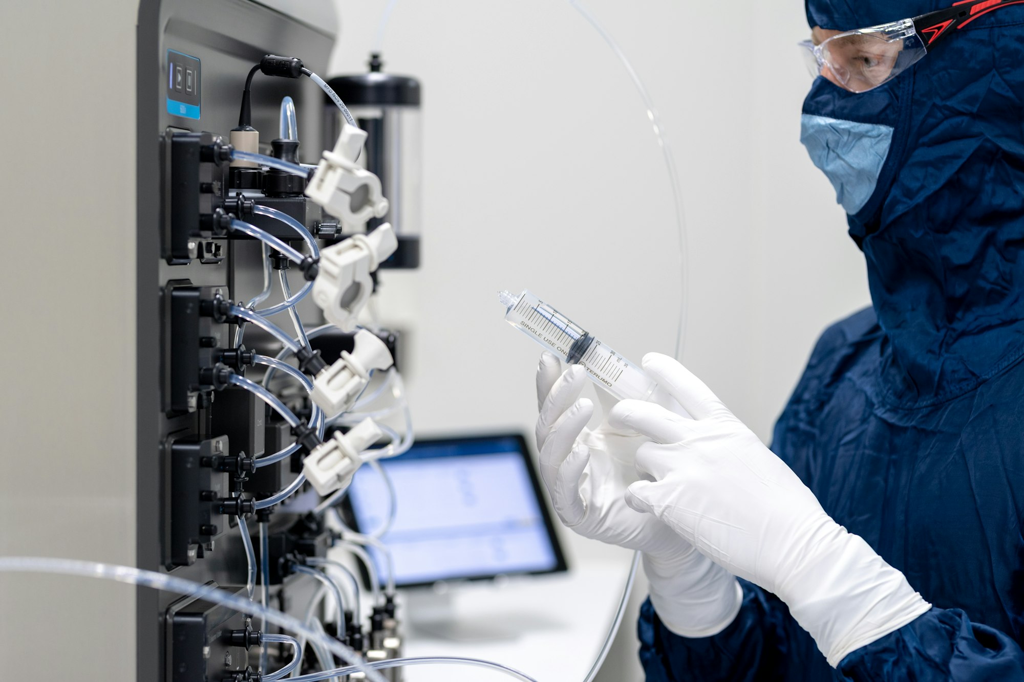 Quality Assurance laboratory at the Elysée Ergates facility — measurement and verification bench